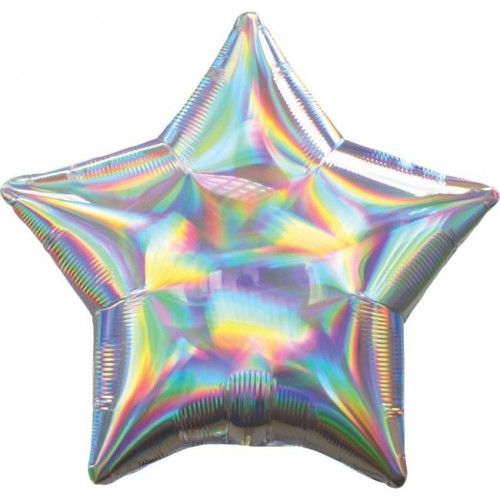 GLOBO 19" FOIL FORMA ESTRELLA IRISDISCEN