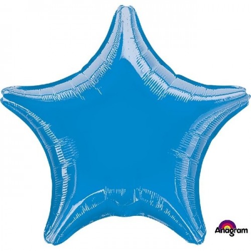   GLOBO 19" FOIL FORMA ESTRELLA AZUL