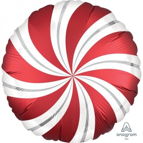 GLOBO 18" FOIL FORMA CARAMELO ROJO