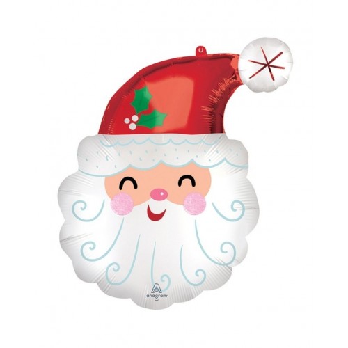 GLOBO 27" FOIL FORMA CABEZA PAPA NOEL