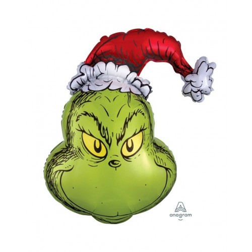 GLOBO 29" FOIL FORMA CABEZA EL GRINCH