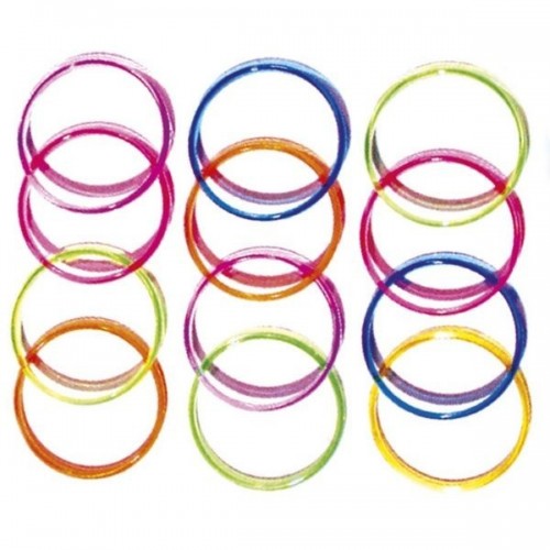 6 PULSERAS TRANSLUCIDAS COLORES SURTIDOS