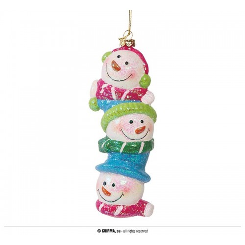 COLGANTE MUÑECOS DE NIEVE 16CM