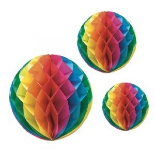   3 BOLAS NIDO DE ABEJA MULTICOLOR