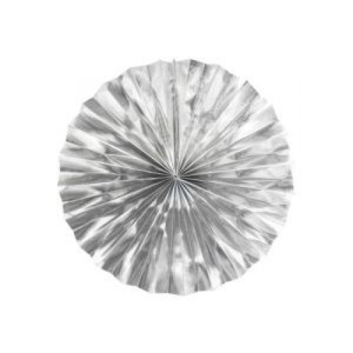   3 ABANICOS PAPEL PLATA 40/30/30CM