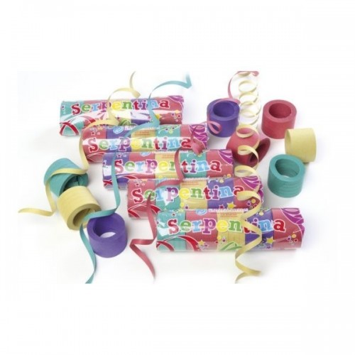   25 ROLLOS SERPENTINA MULTICOLOR
