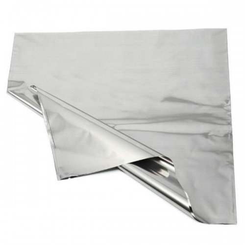 100 BOLSA COTILLON METAL PLATA 40X55CM