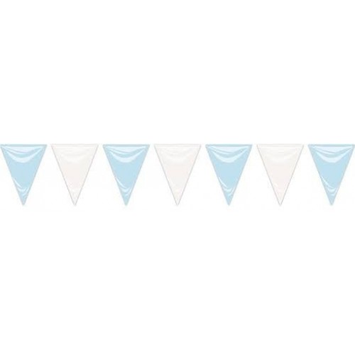   BANDERIN TRIANGULAR CELESTE 25MT