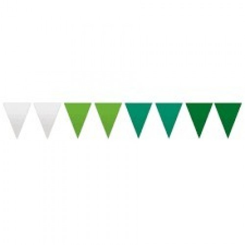 BANDERIN TRIANGULAR PAPEL VERDE 25MT