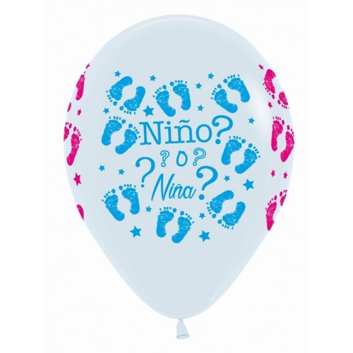 12 GLOBOS R12" LATEX NIÑO O NIÑA?