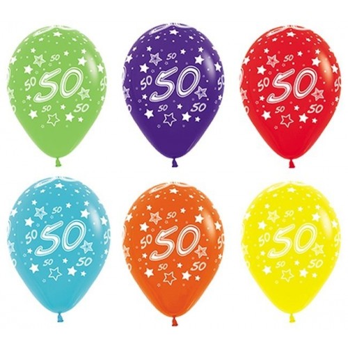 $D 12 GLOBOS R12" LATEX N50 COL SURT