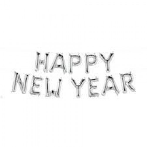 KIT GLOBOS 16" FOIL LETRAS HAPPY NEW YEA