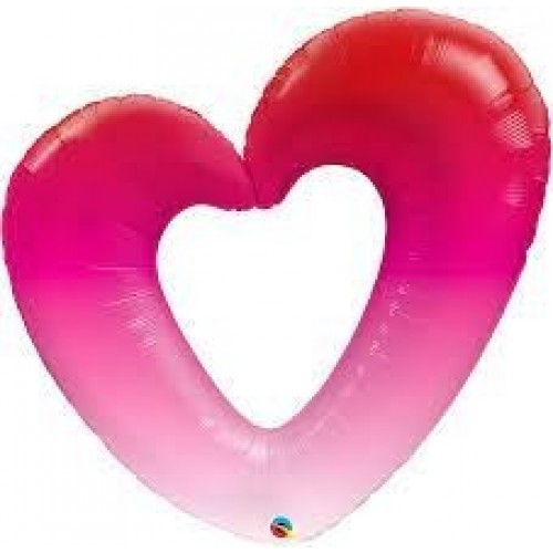 GLOBO 42" FOIL FORMA CORAZON ROSA