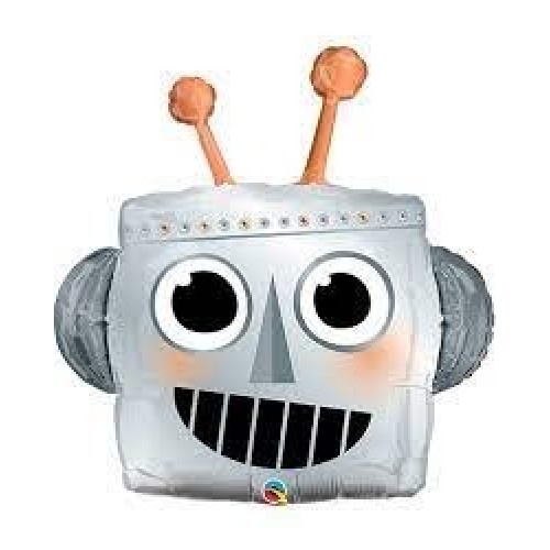 GLOBO 35" FOIL FORMA CABEZA ROBOT