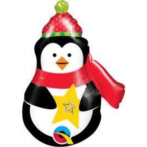 GLOBO 14" PALO FOIL FORMA PINGUINO