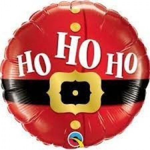 GLOBO 9" PALO FOIL BARRIGA PAPA NOEL OH