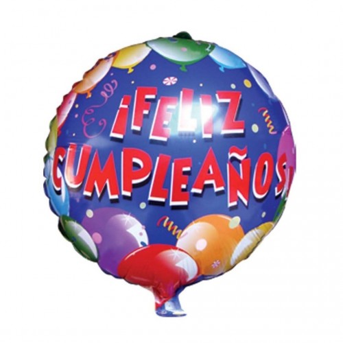 -GLOBO 18" FOIL FELIZ CUMPLEAÑOS