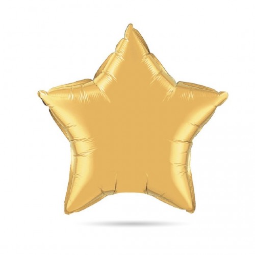   GLOBO 18" FOIL FORMA ESTRELLA ORO