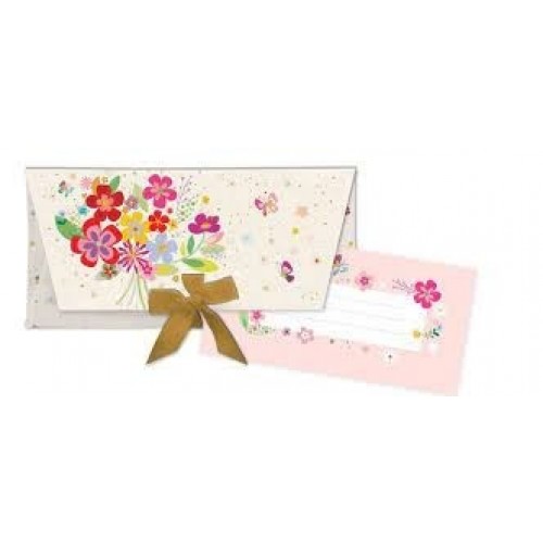 SOBRE REGALO C/LAZO TARJETON FLOR 