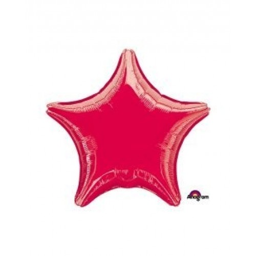    GLOBO 18" FOIL FORMA ESTRELLA ROJA