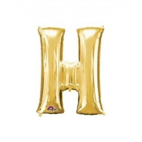   GLOBO 34" FOIL LETRA H METAL ORO