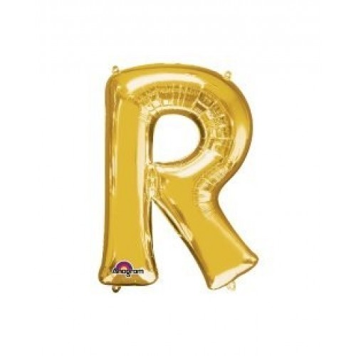 $ E   GLOBO 34" FOIL LETRA R MET ORO