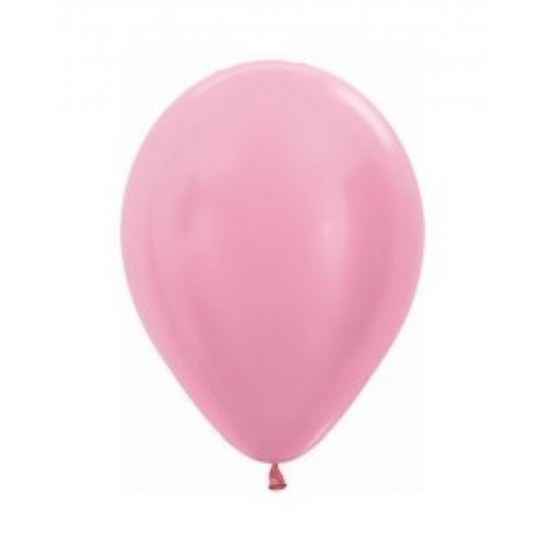   50 GLOBOS R12" LATEX PERLADO ROSA