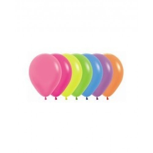   50 GLOBOS R12" LATEX FLUO COL SURT