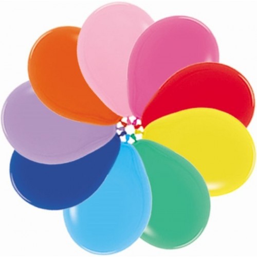  50 GLOBOS R12" LATEX SOLIDO COL SUR
