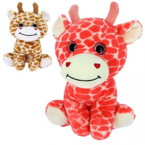 PELUCHE JIRAFA OJO CRISTAL COL SURT 18CM