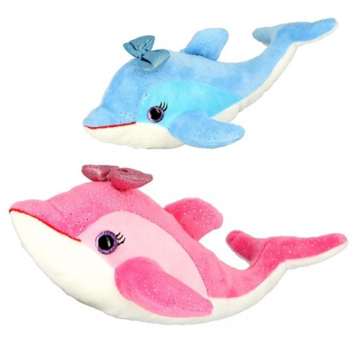 PELUCHE DELFIN OJO CRISTAL LAZO 30CM