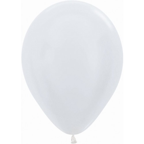  100 GLOBOS R5" LATEX SATIN BLANCO PE