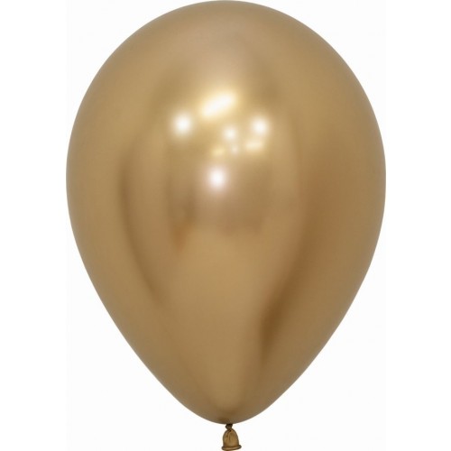 $ E   50 GLOBOS R5" LATEX REFLEX ORO