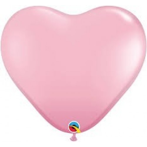   100 GLOBOS 11" LATEX CORAZON ROSA