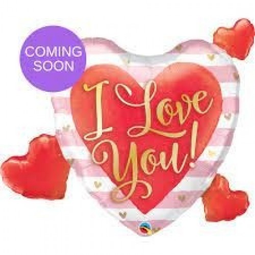 GLOBO 37" FOIL FORMA CORAZON I LOVE RAYA
