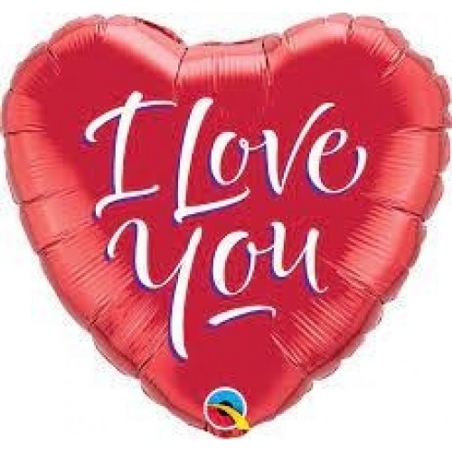 GLOBO 9" FOIL FORMA CORAZON I LOVE YOU
