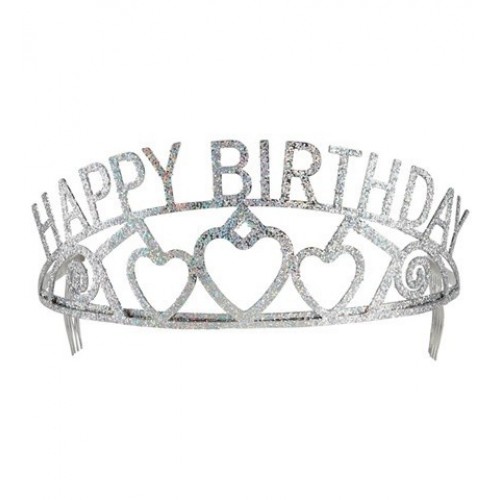 TIARA HAPPY BIRTHDAY METAL PLATA