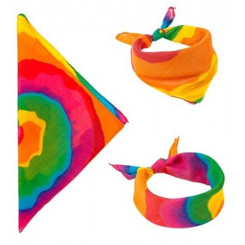 PAÑUELO BANDANA ARCOIRIS 55X55CM