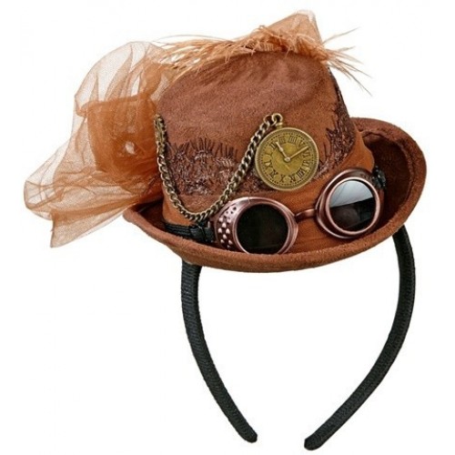 DIADEMA MINI SOMBRERO STEAMPUNK