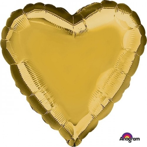 E /   GLOBO 18" FOIL CORAZON ORO