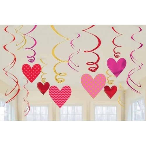 $D KIT 12 TIRA ESPIRALES CORAZONES