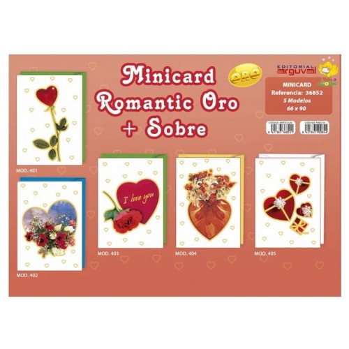 MINI TARJETA SOBRE ROMANTICO MOD SURT (3