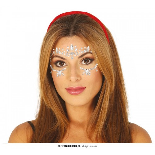 JOYAS FACIALES ADHESIVAS PLATEADAS