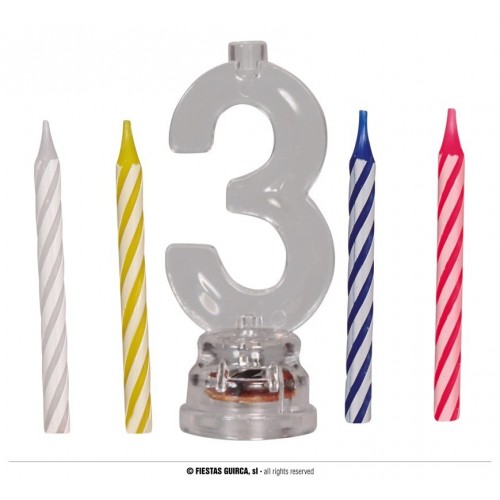 PORTAVELAS LED N3 C/4VELAS 13CM