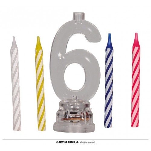 PORTAVELAS LED N6 C/4VELAS 13CM