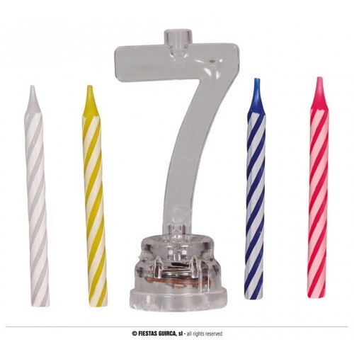 PORTAVELAS LED N7 C/4VELAS 13CM