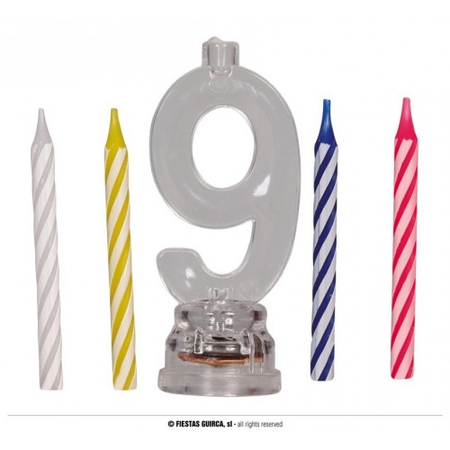 PORTAVELAS LED N9 C/4VELAS 13CM