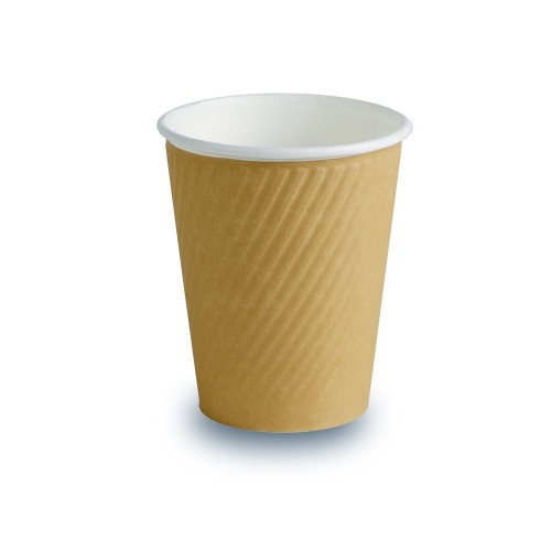$D   10 VASOS MARRON 290CC  