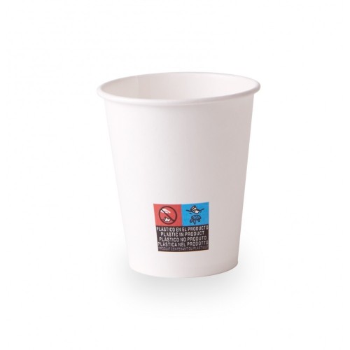 50 VASOS CARTON BLANCO 195CC    