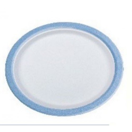   10 BANDEJAS PULPA CELESTE/BCO 32CM